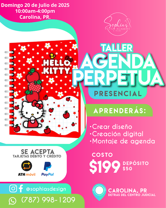 Taller Agenda Perpetua Presencial - Domingo 20 de julio de 2025 (10:00 a.m. - 4:00p.m.)