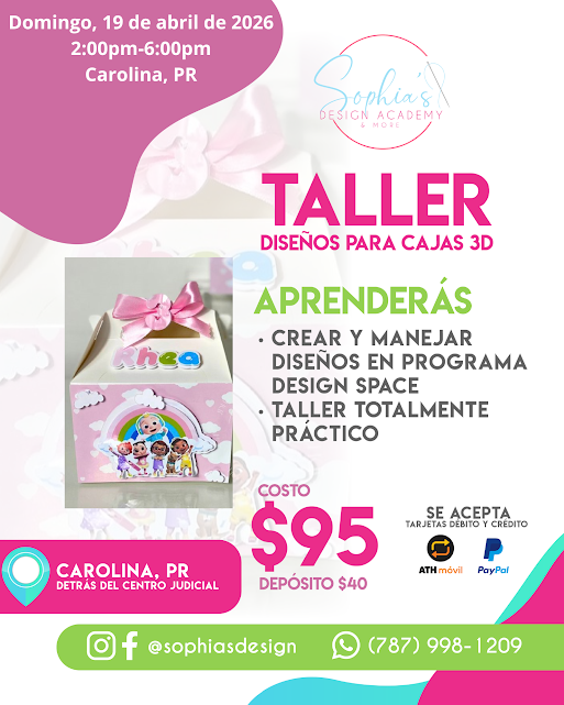 Taller Diseños para Cajas 3D - Domingo 19 de abril de 2026 (2:00 p.m. - 6:00 p.m.)