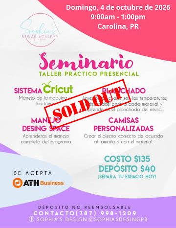 Taller Básico Cricut Práctico Presencial - Domingo 4 de octubre de 2026 (9:00 am - 1:00 pm)