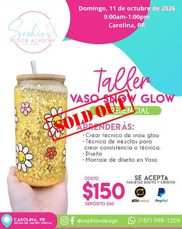 Taller Vaso Snow Glow - Domingo 11 de octubre de 2026 (9:00 a.m. - 1:00 p.m.)
