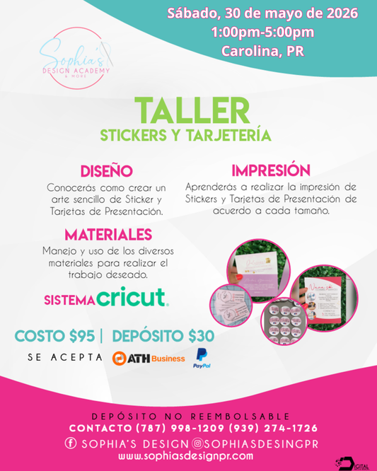 Taller Sticker y Tarjetería - Sábado 30 de mayo de 2026 (1:00 p.m. a 5:00 pm)