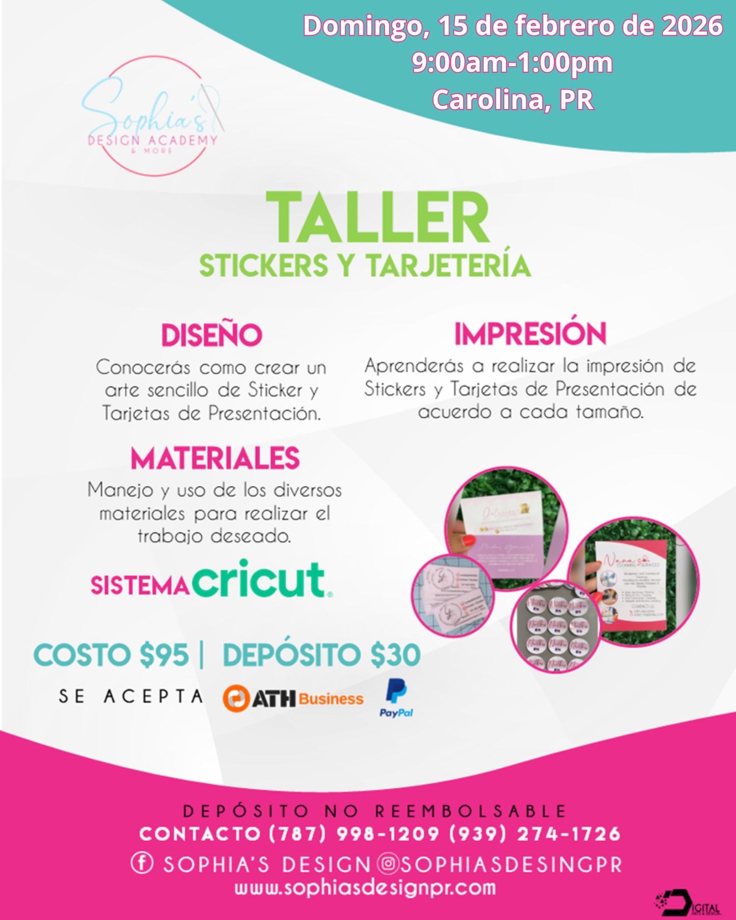 Taller Sticker y Tarjetería - Domingo 25 de marzo de 2026 (9:00 a.m. a 1:00 p.m.)