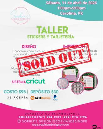Taller Sticker y Tarjetería - Sábado 11 de abril de 2026 (1:00 p.m. a 5:00 pm)