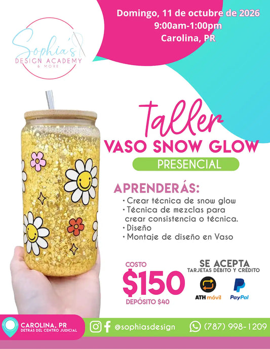 Taller Vaso Snow Glow - Domingo 11 de octubre de 2026 (9:00 a.m. - 1:00 p.m.)