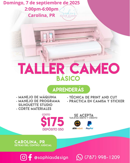 Taller Cameo Básico- Domingo 7 de septiembre de 2025 (2:00 p.m. - 6:00 pm)