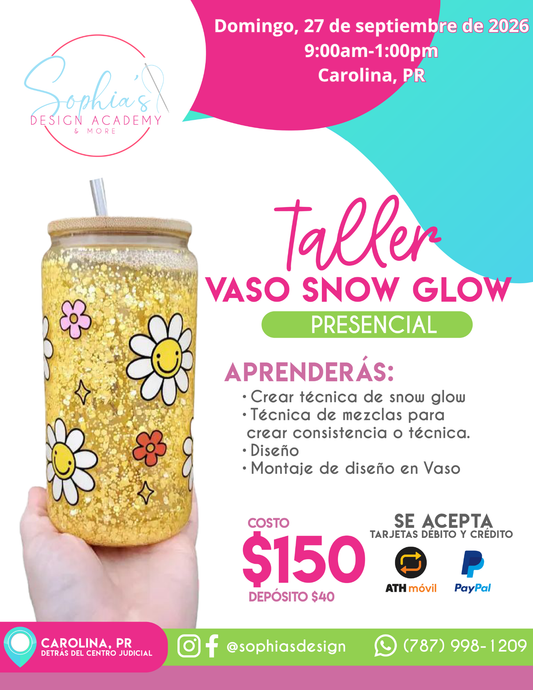 Taller Vaso Snow Glow - Domingo 27 de septiembre de 2026 (9:00 a.m. - 1:00 p.m.)