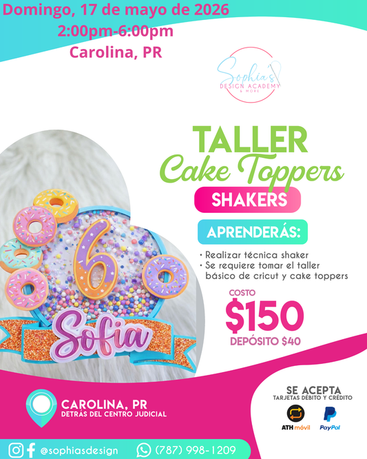 Taller Cake Topper - Domingo 17 de mayo de 2026 (2:00pm - 6:00pm)