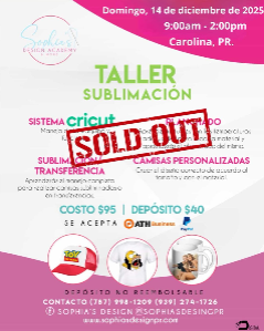 Taller Sublimación - Domingo 14 de diciembre de 2025 (9:00 am - 2:00 pm)