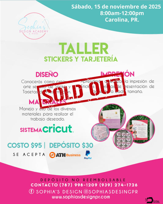 Taller Sticker y Tarjetería - Sábado 15 de noviembre de 2025 (8:00 a.m. a 12:00 p.m.)