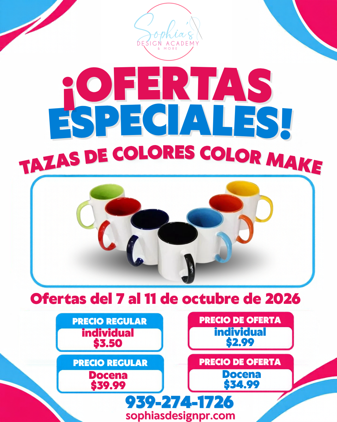 oferta Taza para Sublimación colores