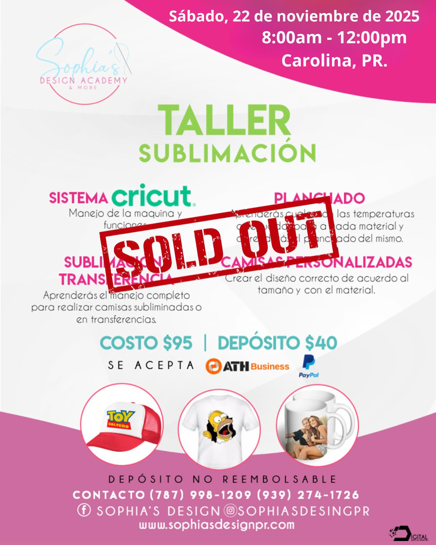 Taller Sublimación - Sabado 22 de noviembre de 2025 (8:00 am - 12:00 pm)