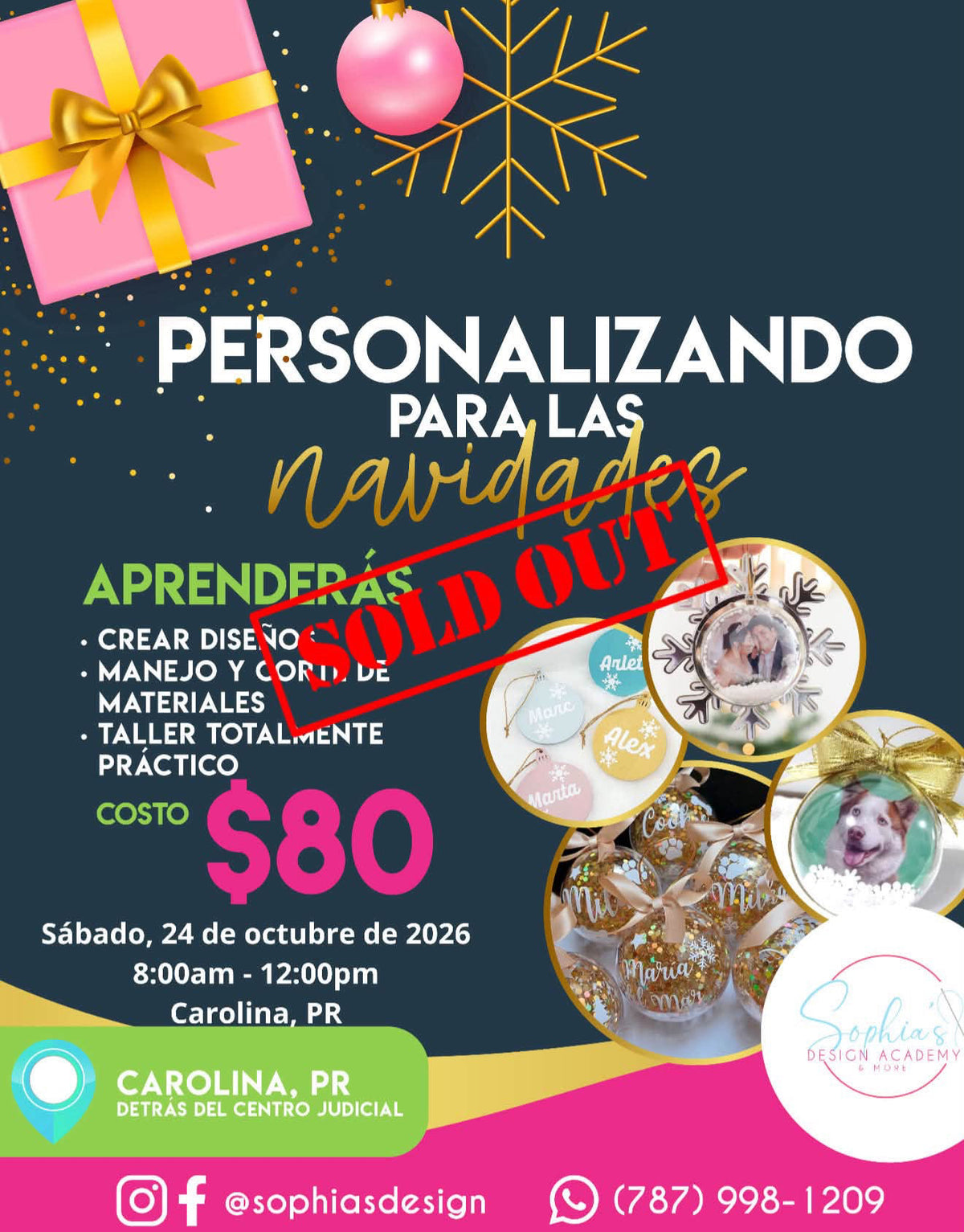 Personalizando para las Navidades - Sábado 24 de octubre de 2026 - (8:00am - 12:00 pm)