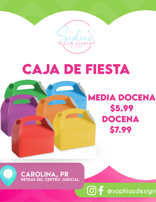 Caja Fiesta Blanca "6.25 x 3.5"