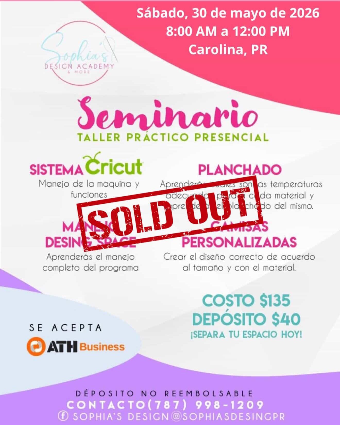 Taller Básico Cricut Práctico Presencial - Sábado 30 de mayo de 2026 (8:00 am a 12:00 pm)