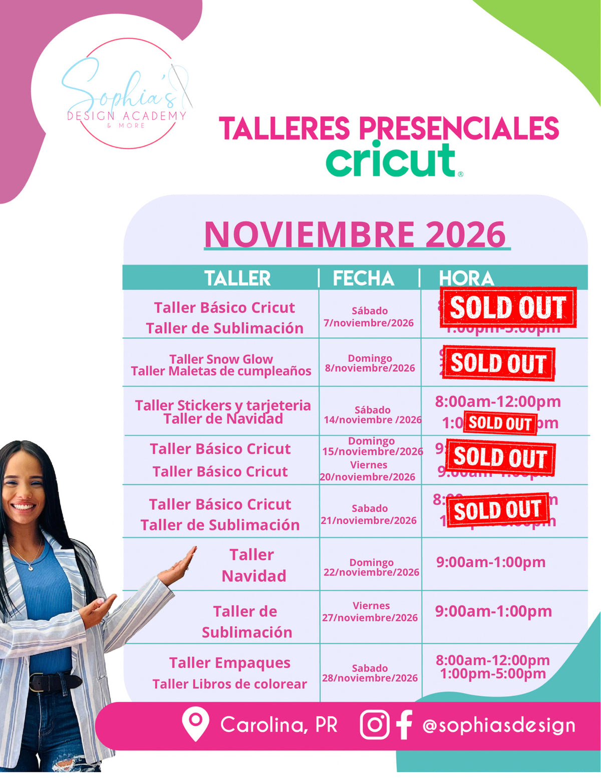TALLERES PRESENCIALES NOVIEMBRE 2026