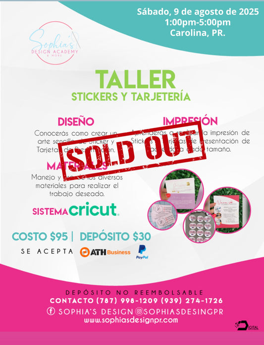 Taller Sticker y Tarjetería - Sábado 9 de agosto de 2025 (1:00 a.m. a 5:00 p.m.)