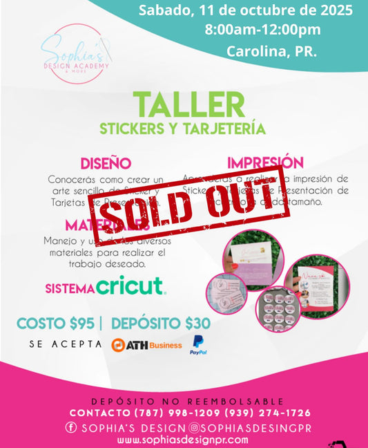 Taller Sticker y Tarjetería - Sábado 11 de octubre de 2025 (8:00 a.m. a 12:00 p.m.)