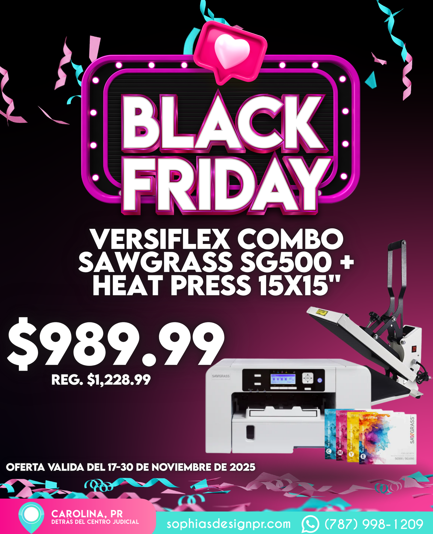 COMBO VERSIFLEX SG500 + HEAT PRESS 15X15