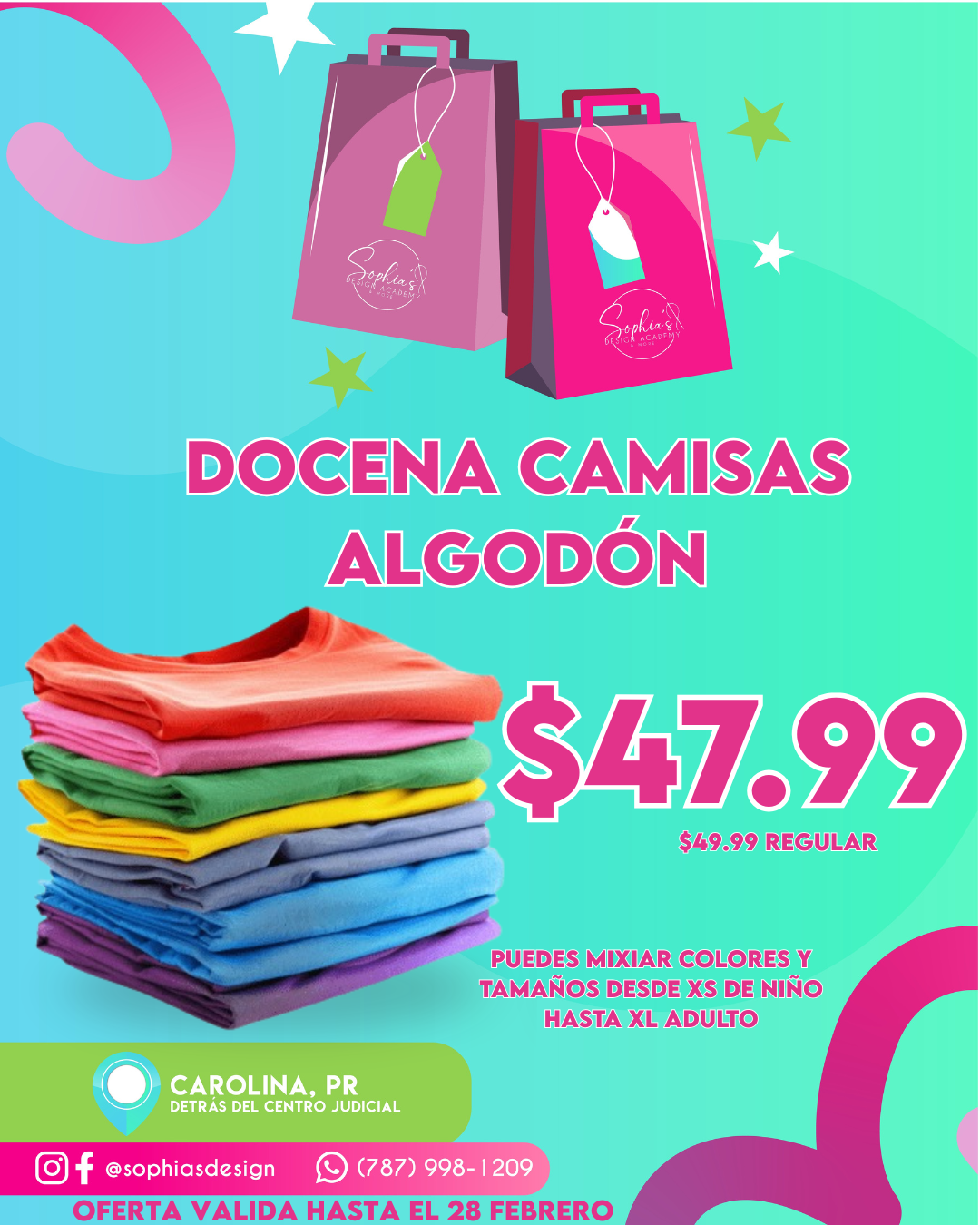 OFERTA DOCENA CAMISAS ALGODON