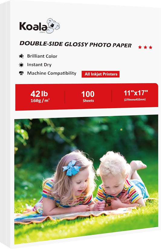 Papel Fotografico Glossy double 11"x17 42 lb