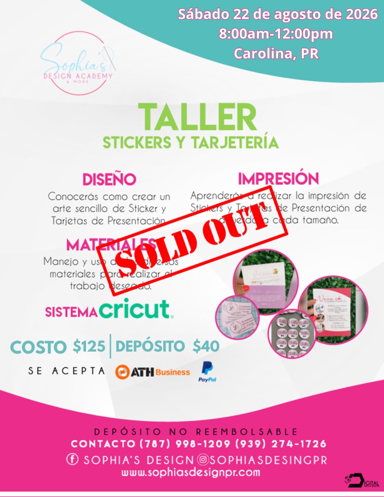 Taller Sticker y Tarjetería - Sábado 22 de agosto de 2026 (8:00am. a 12:00p.m.)