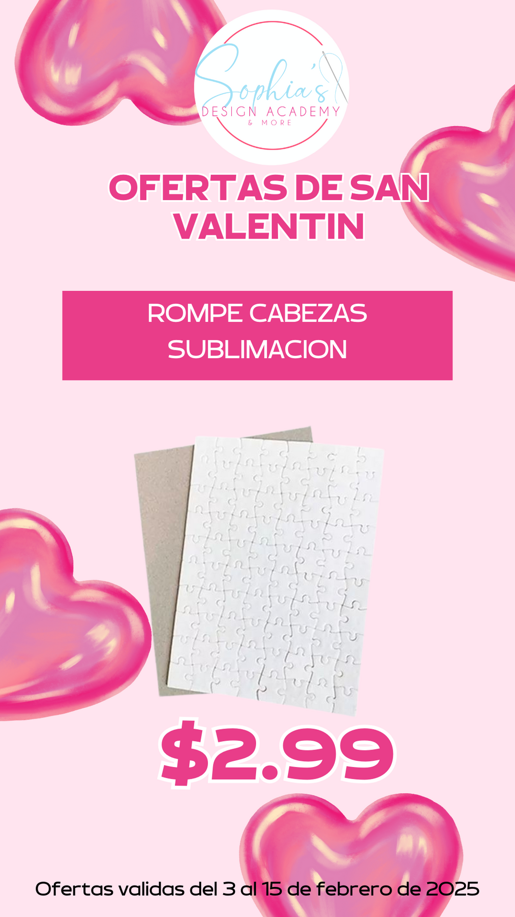 Oferta san valentin rompe cabezas