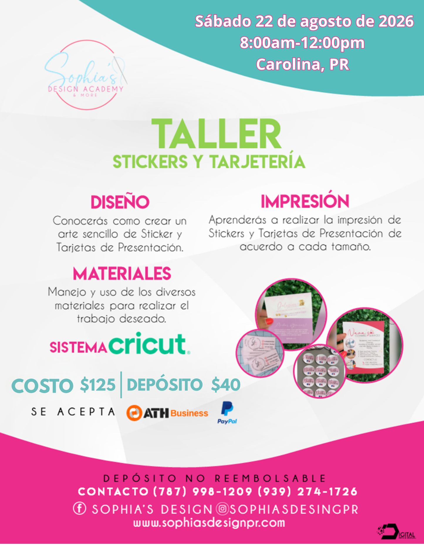 Taller Sticker y Tarjetería - Sábado 22 de agosto de 2026 (8:00am. a 12:00p.m.)