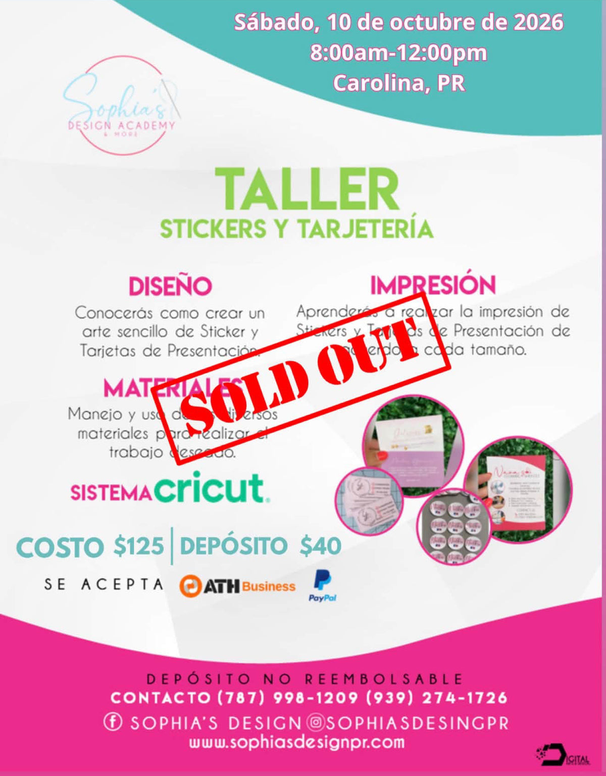 Taller Sticker y Tarjetería - Sábado 10 de octubre de 2026 (8:00 am a 12:00 pm)