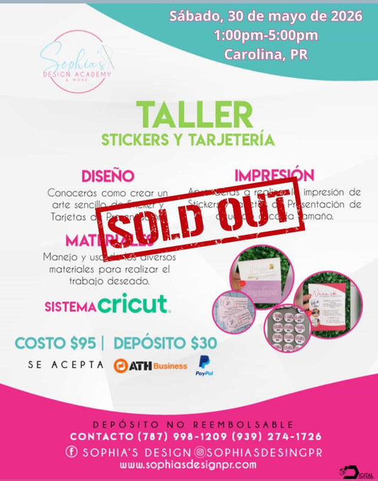 Taller Sticker y Tarjetería - Sábado 30 de mayo de 2026 (1:00 p.m. a 5:00 pm)
