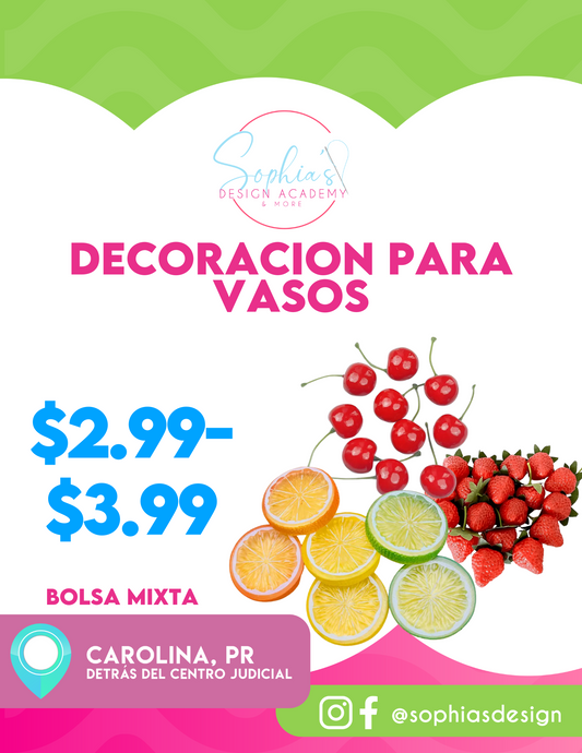 DECORACION DE VASOS FRUTAS