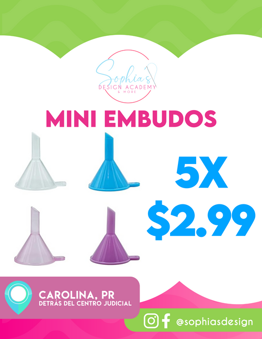 Mini Embudo 5x $2.99