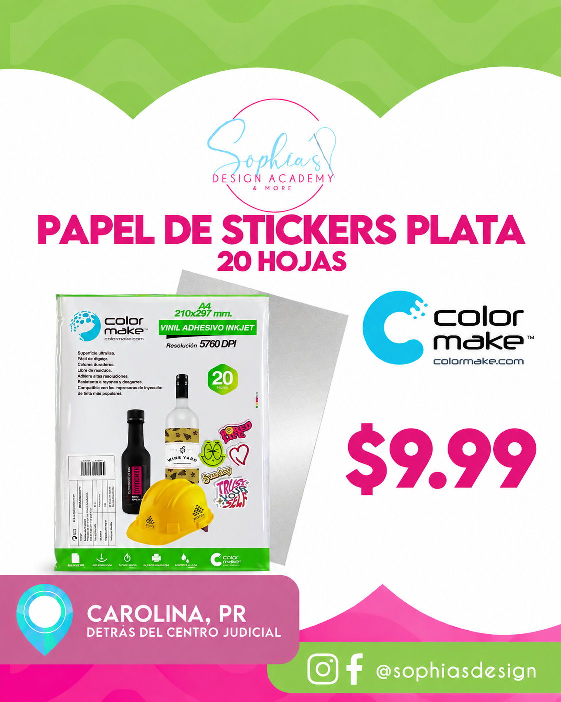 Papel de Sticker Plata - Color Make