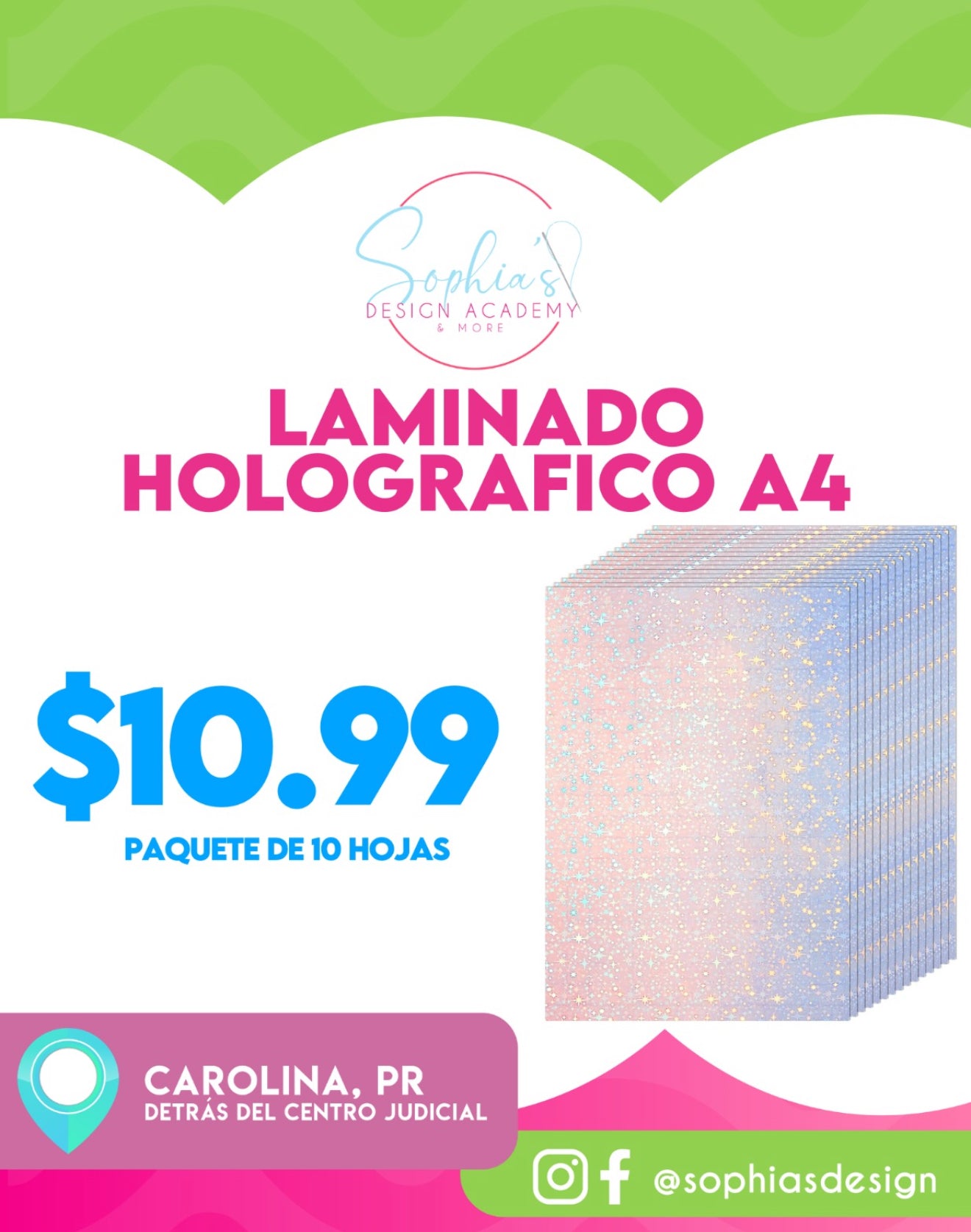 Laminado Transparente Holográfico