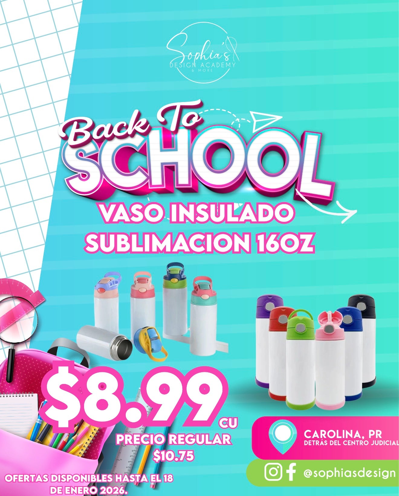 OFERTA VASOS INSULADOS 16oz Sublimación