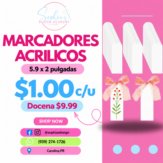 Marcadores Acrílicos Transparentes
