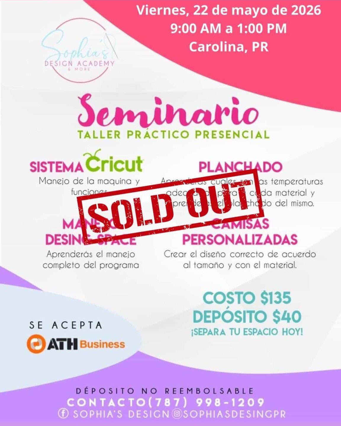 Taller Básico Cricut Práctico Presencial - Viernes 22 de mayo de 2026 (9:00 am a 1:00 pm)