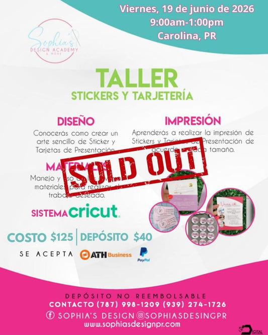 Taller Sticker y Tarjetería - Viernes 19 de junio de 2026 (9:00 a.m. a 1:00 p.m.)