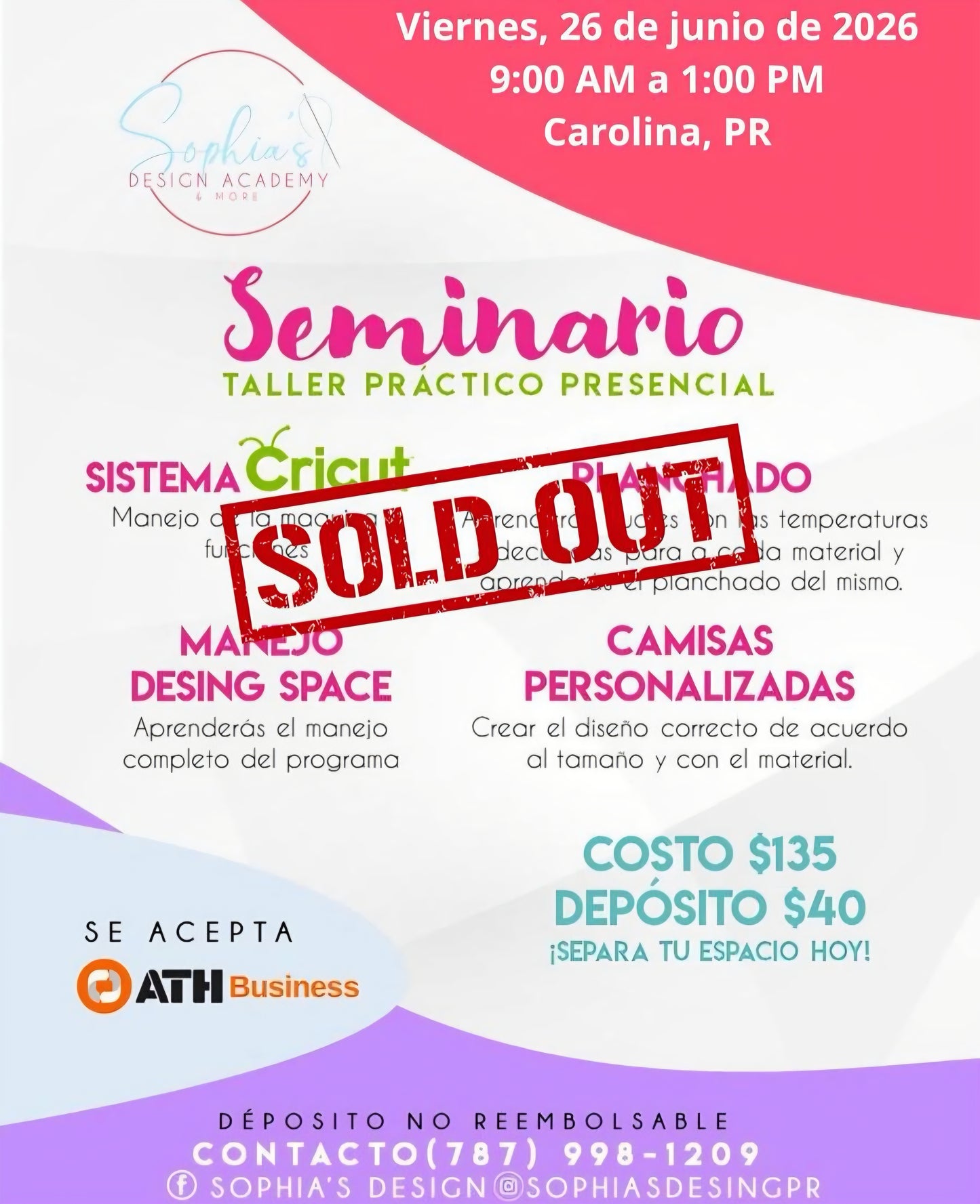 Taller Básico Cricut Práctico Presencial - Viernes 26 de junio de 2026 (9:00am a 1:00pm)