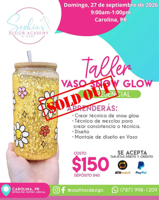 Taller Vaso Snow Glow - Domingo 27 de septiembre de 2026 (9:00 a.m. - 1:00 p.m.)