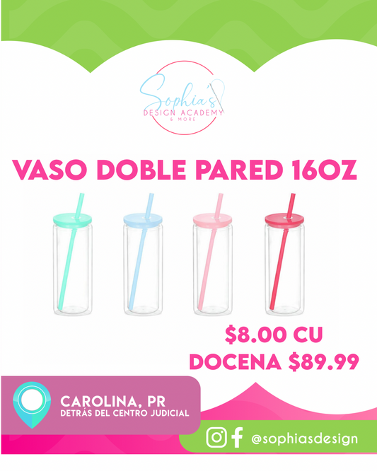 VASO DOBLE PARED COLORES