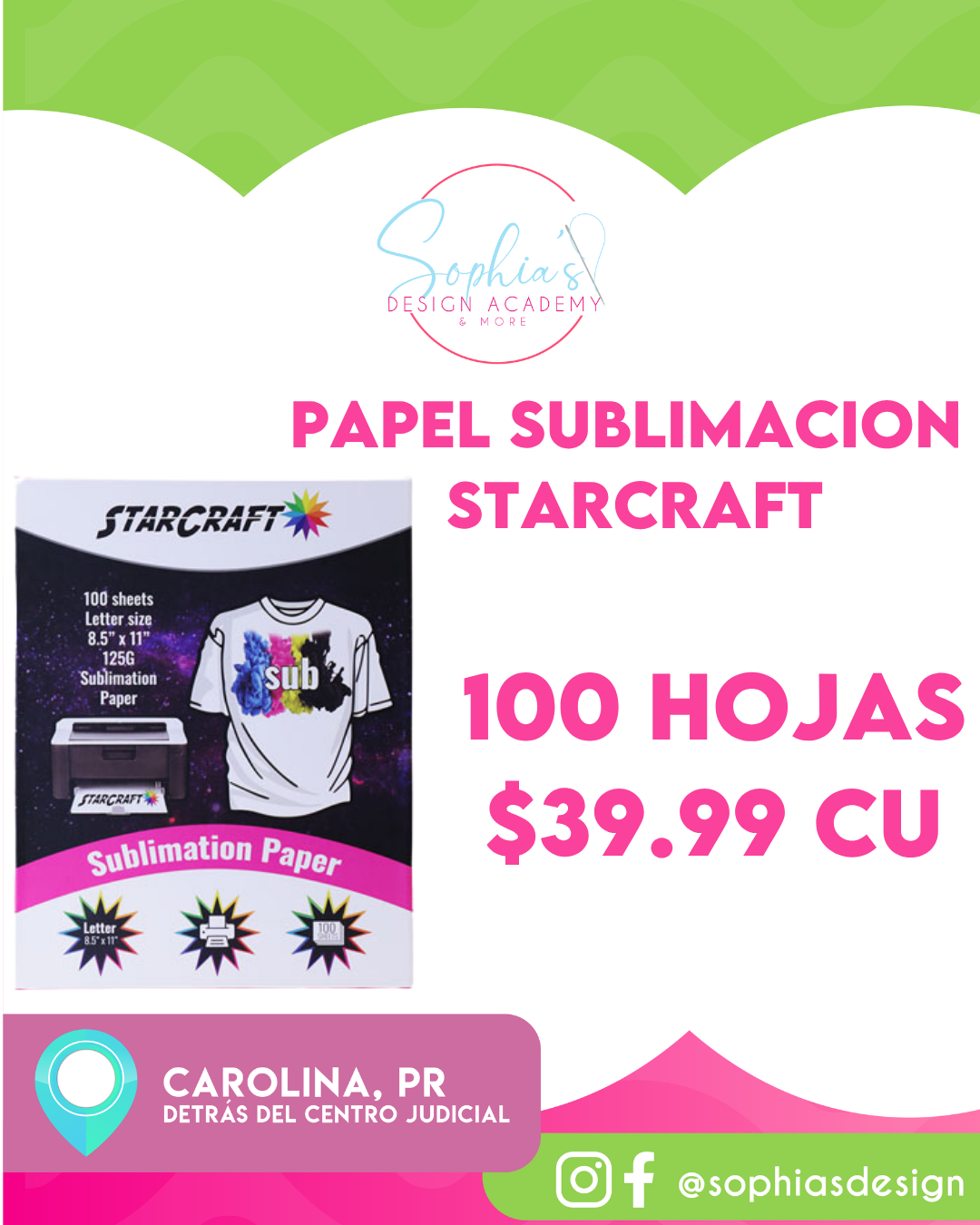 StarCraft Sublimation 8.5x11 100 hojas
