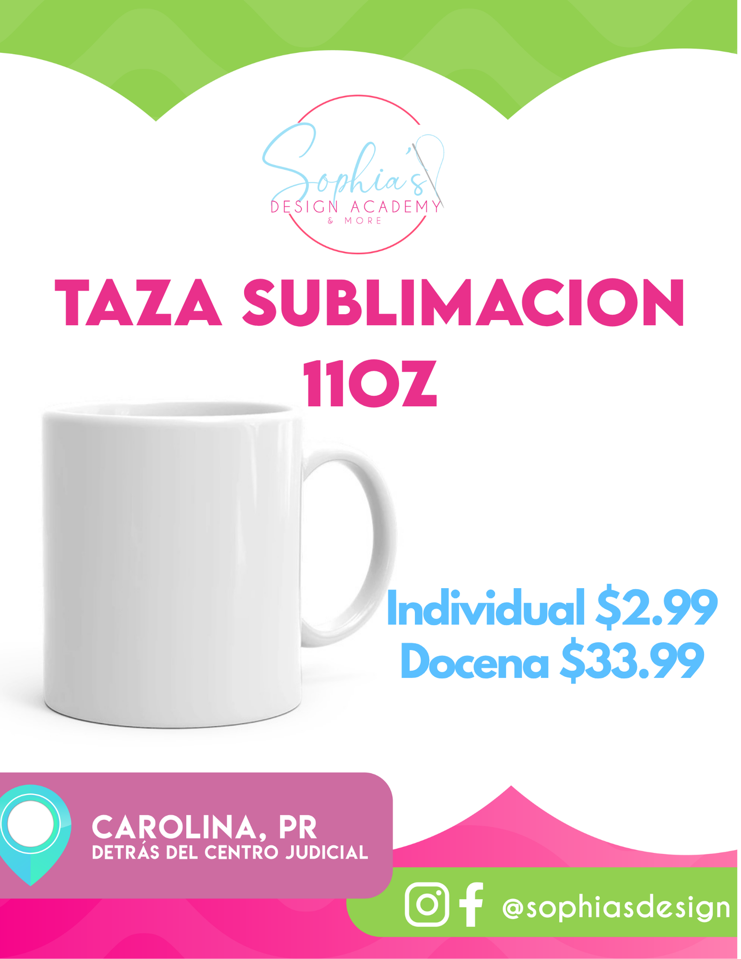 Taza para Sublimación 11 oz