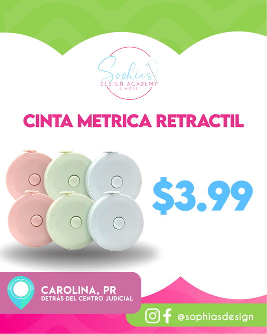 Cinta métrica retractable (60 pulgadas)