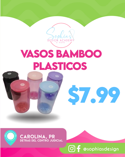 Vaso de colores plasticos
