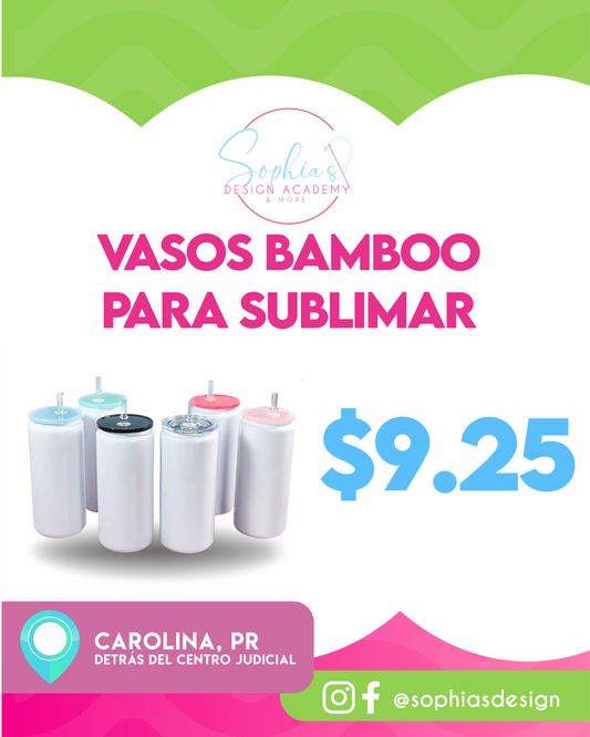 Vaso para sublimar tapas de colores