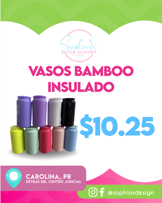 Vaso de colores en metal