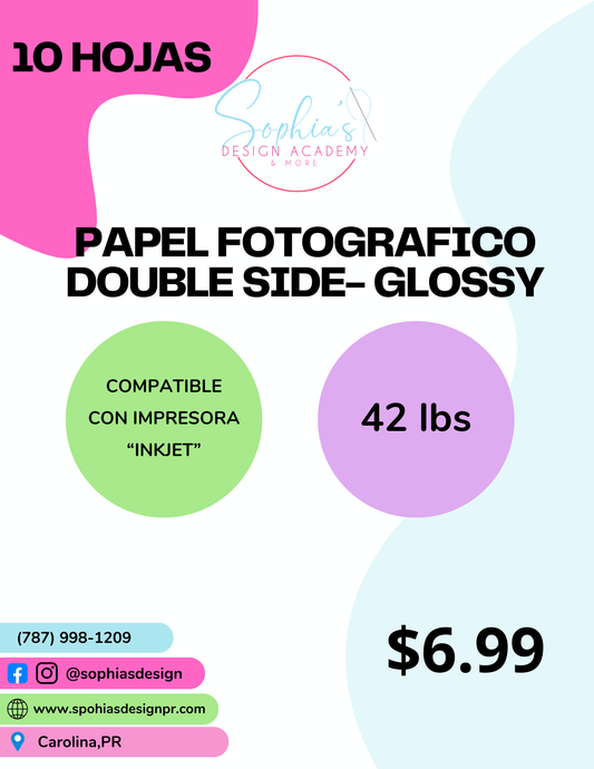 Papel Fotografico Glossy double-side - 42lbs