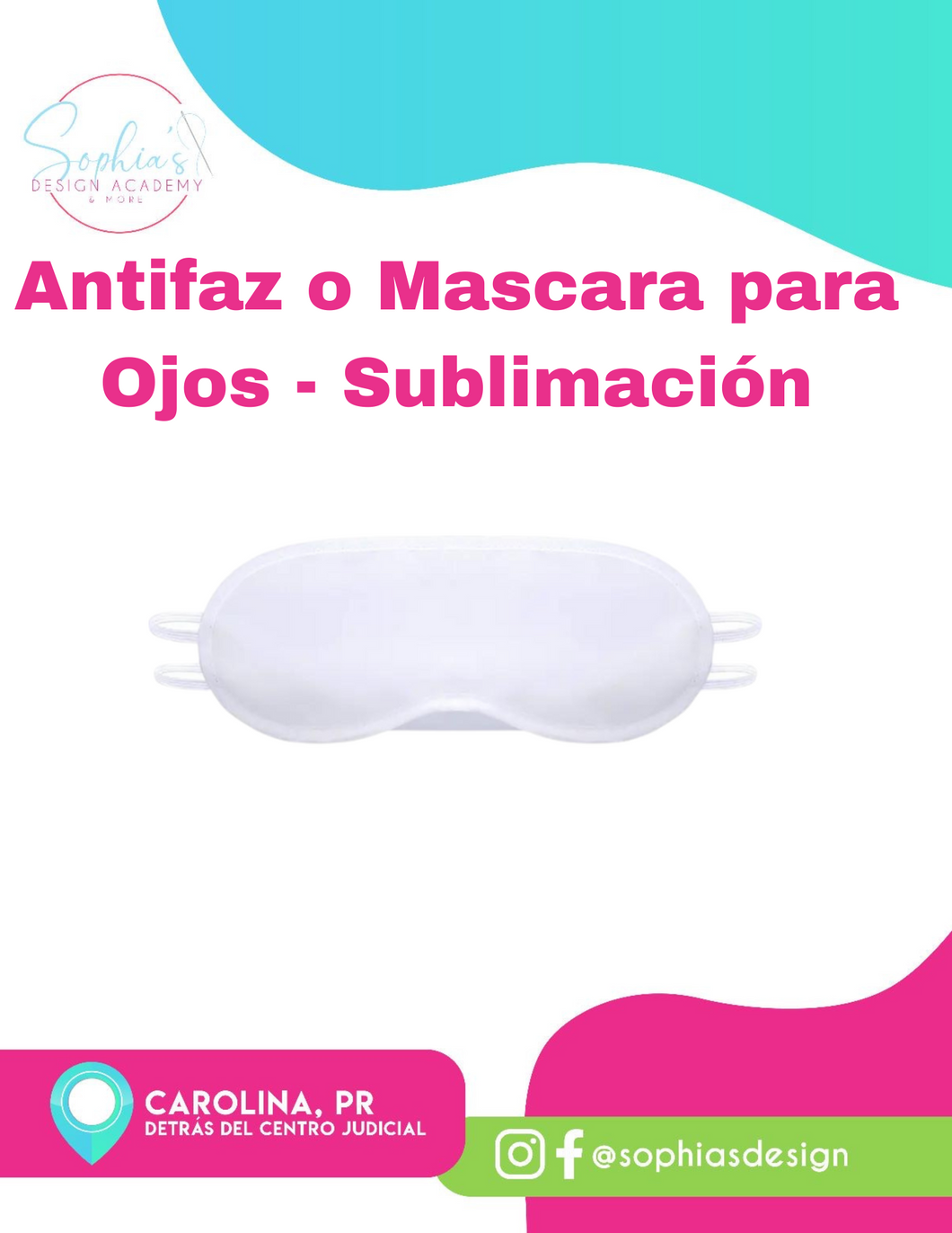 Antifaz o Mascara para Ojos - Sublimación