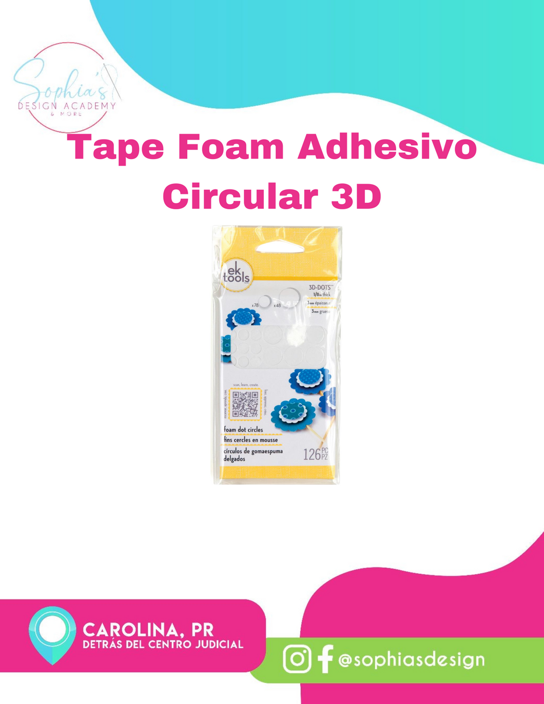 Tape Foam Adhesivo Circular 3D