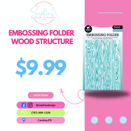 EMBOSSING FOLDER WOOD STRUCTURE